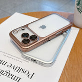 Transparent Plating Frame Phone Case